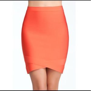 Bebe Faux Wrap Bandage Skirt